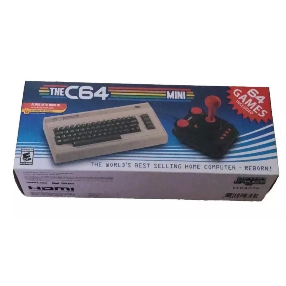 NEW C64 Mini HD Console Preloaded With 64 Built-in Games + Joystick Retro